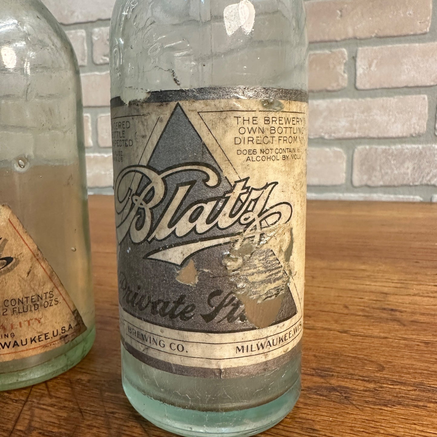 Vintage Blatz Beer Pre-Prohibition Bottles w/ Labels Culmbacher, Export, Private Stock WI