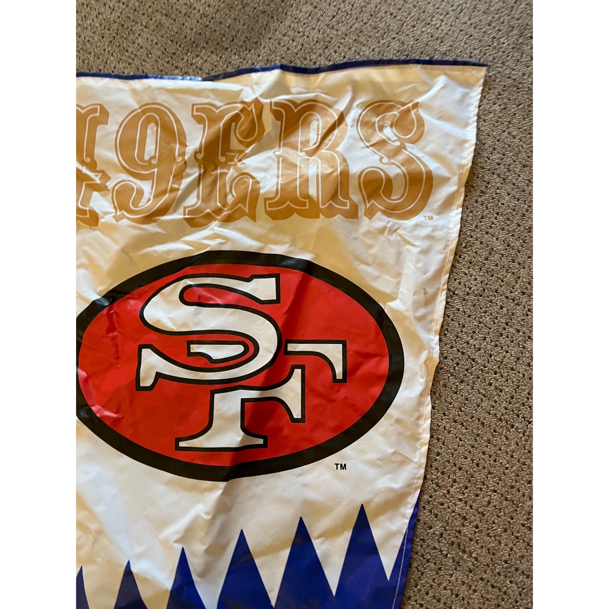 Vintage 1990s Miller Lite Beer San Francisco 49ers Bar NFL Pennant Flag Banner