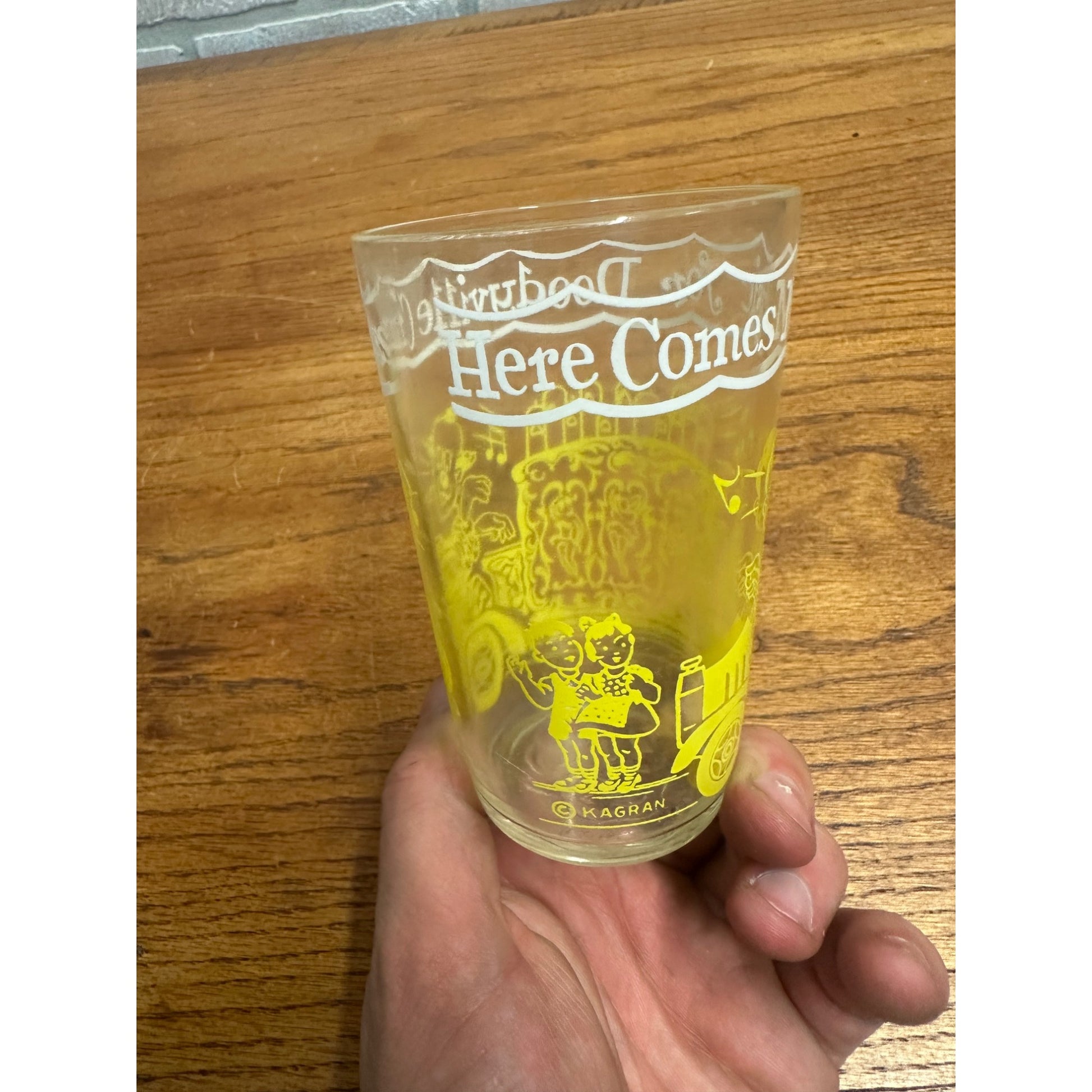 HOWDY DOODY Welch's Jelly Glass HERE COMES MUSIC FOR DOODYVILLE CIRCUS 1950 PTB