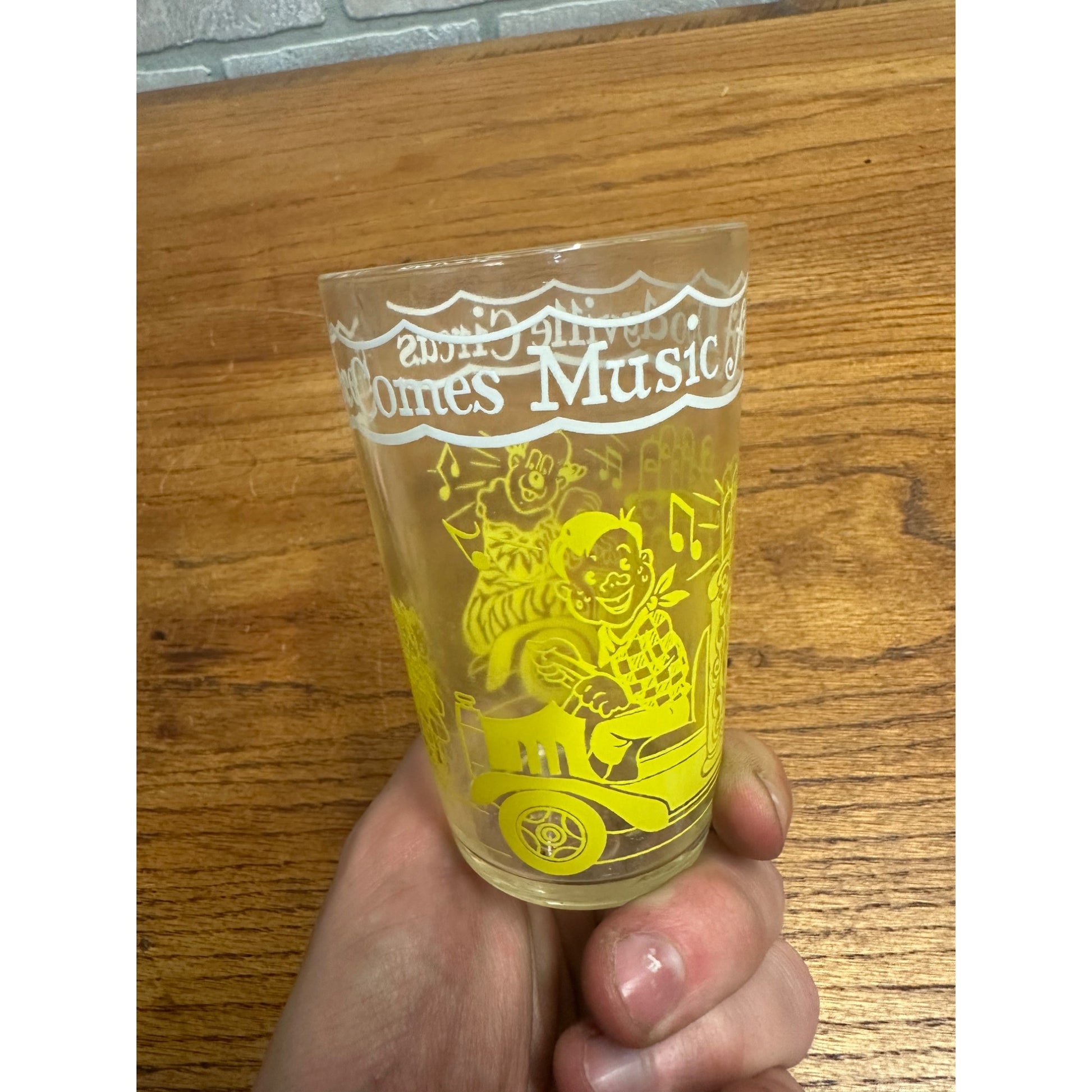 HOWDY DOODY Welch's Jelly Glass HERE COMES MUSIC FOR DOODYVILLE CIRCUS 1950 PTB