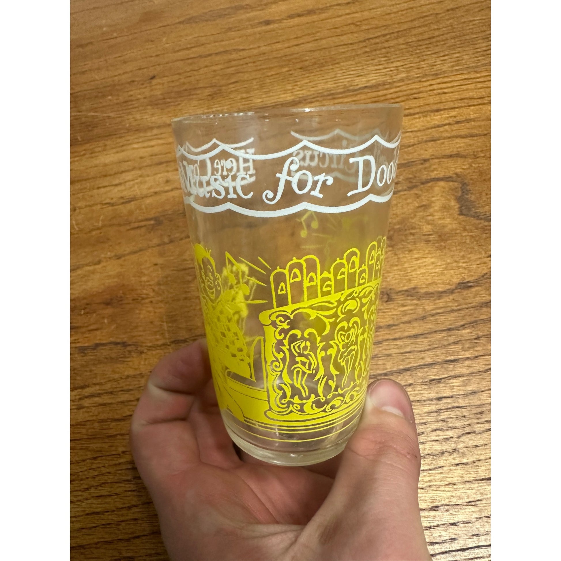 HOWDY DOODY Welch's Jelly Glass HERE COMES MUSIC FOR DOODYVILLE CIRCUS 1950 PTB