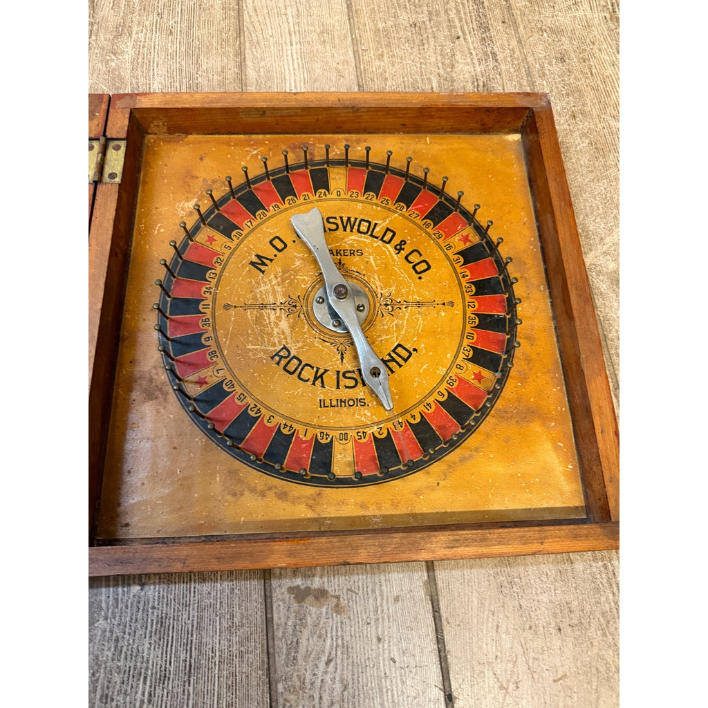 RARE 1900s M.O. Griswold & Co Traveling Roulette Game- Gambling trade stimulator