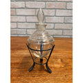 Art Deco Owens Illinois Acorn Apothecary Show Globe Bottle on Metal Stand