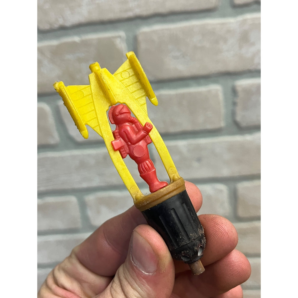 Vintage Cap Bomb Plastic Toys Space Man Royal Tot & 5" Rocket 1950s