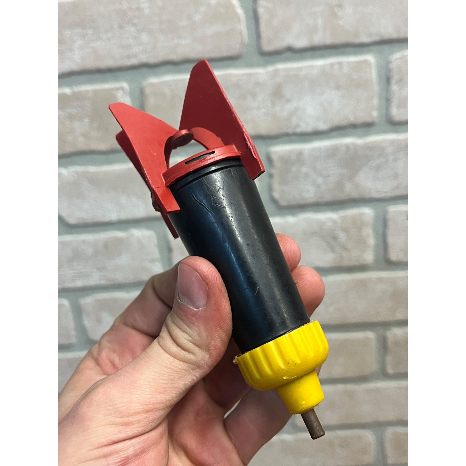 Vintage Cap Bomb Plastic Toys Space Man Royal Tot & 5" Rocket 1950s