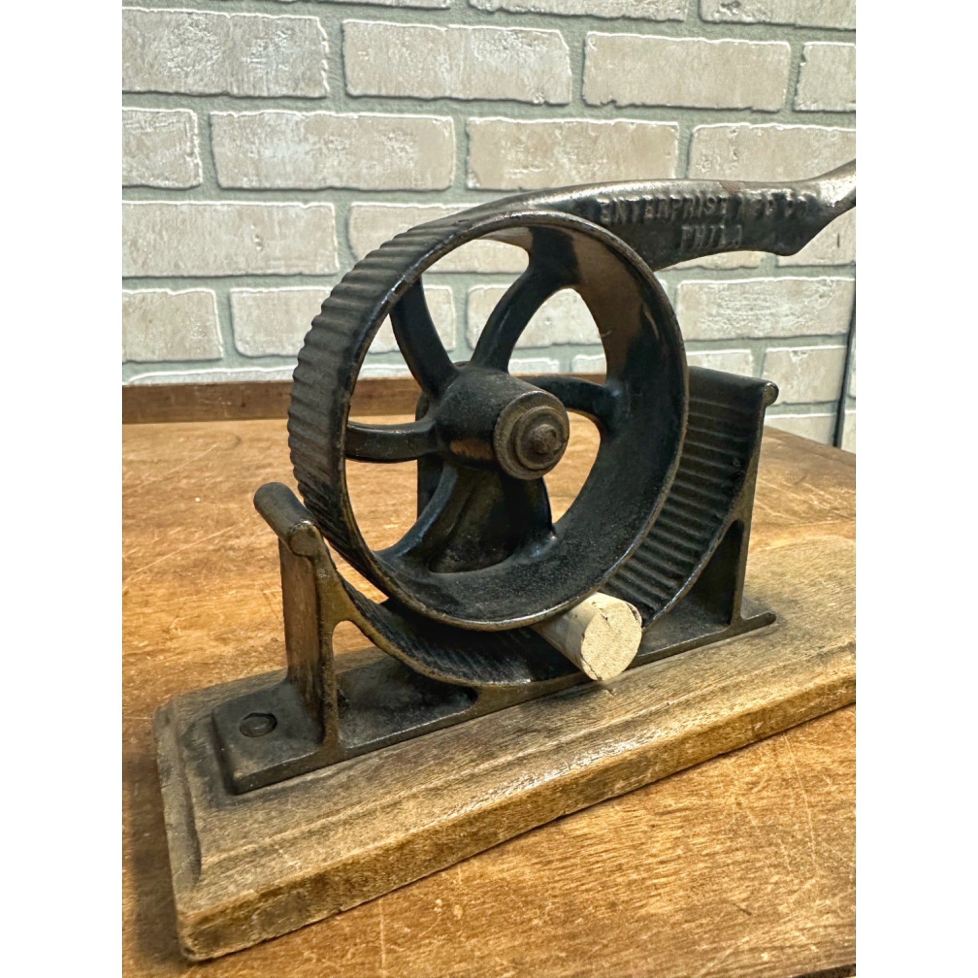 Antique Cork Press Roller Cast Iron Vintage Apothecary Pharmacy Enterprise No. 1