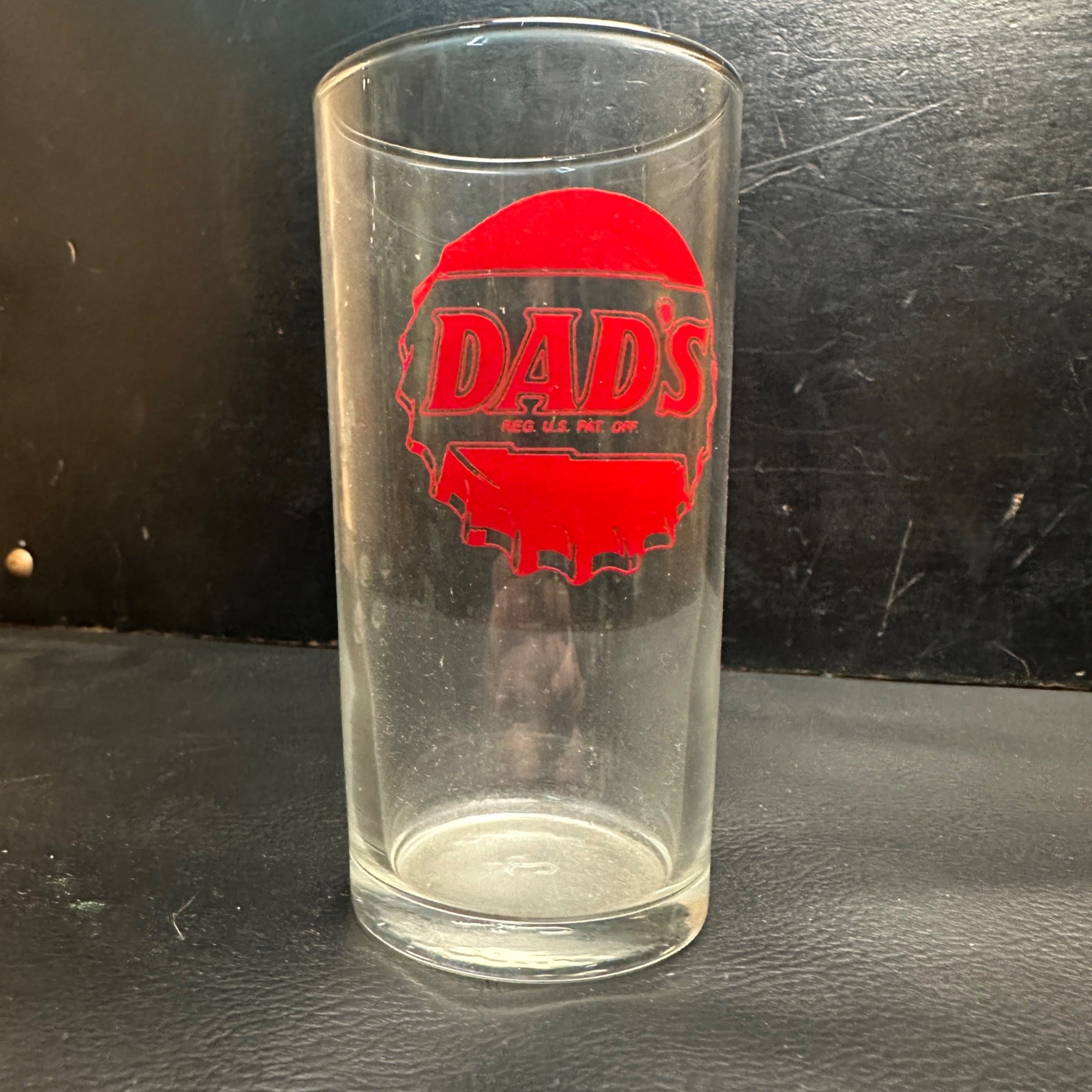 Vintage Dads Root Beer bottle Cap Soda Fountain Glass Cup Red ACL