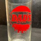Vintage Dads Root Beer bottle Cap Soda Fountain Glass Cup Red ACL
