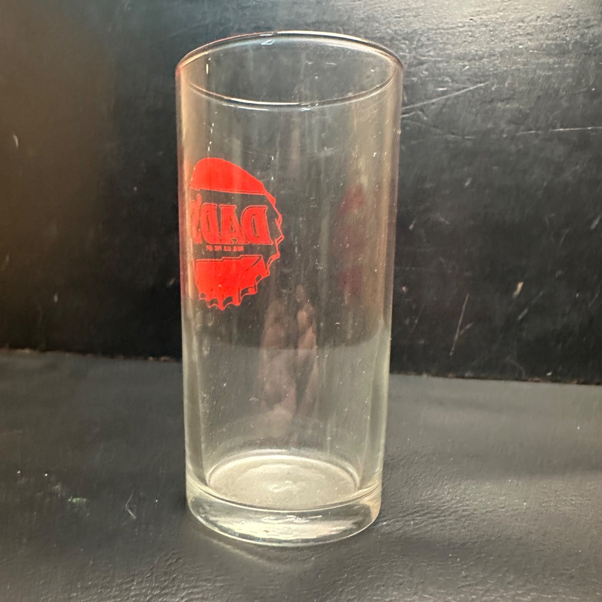 Vintage Dads Root Beer bottle Cap Soda Fountain Glass Cup Red ACL
