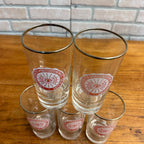 (5) Vintage 1960s University of Wisconsin UW Alumni Glasses Sigillum Lumen Eye