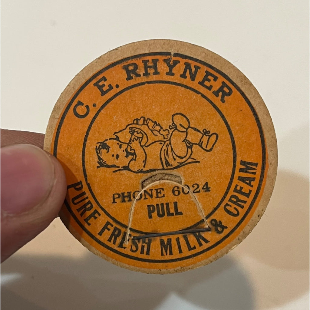 Milk Bottle Cap -  C.E. Rhyner Farm Dairy - Oshkosh, (Wisconsin) Wis WI