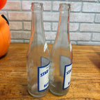 (2) 12oz Star & Crescent Bottles Waupun Wis Soda Pop ACL Wisconsin 1950s