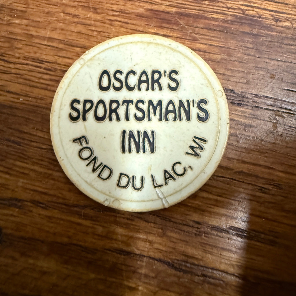 Oscar's Sportsman Inn Fond du Lac, Wisconsin Beer Trade Token Tavern