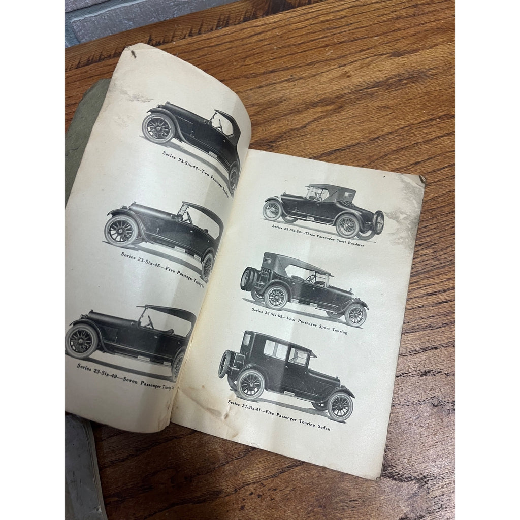 Vintage Paperback Reference Book Buick Motor Company 1923 Six Cylinder Series Automobiles Flint, Michigan