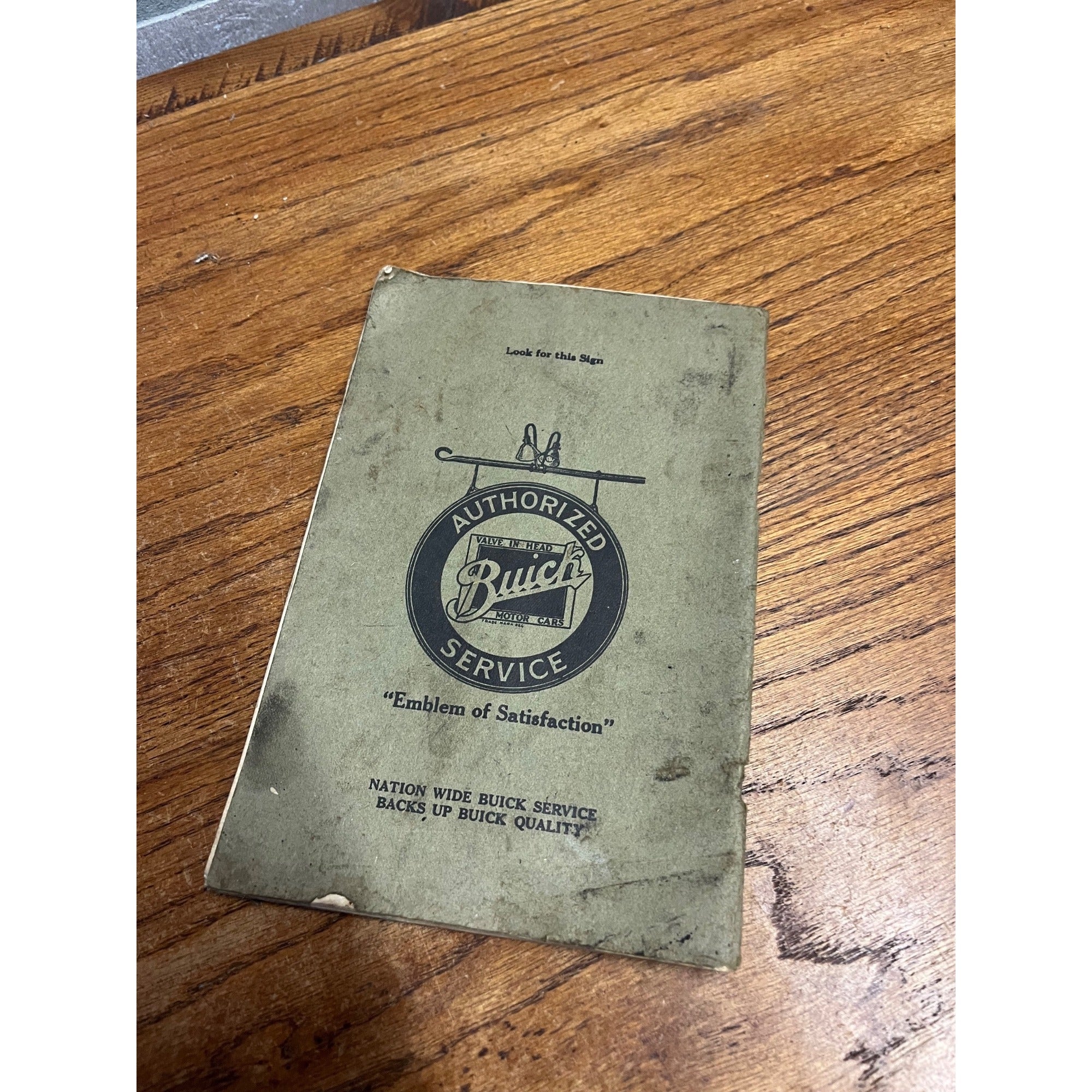 Vintage Paperback Reference Book Buick Motor Company 1923 Six Cylinder Series Automobiles Flint, Michigan