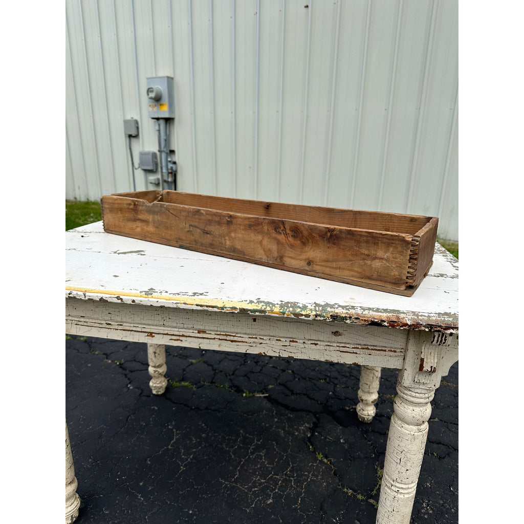 Antique Primitive Long Dovetailed Shipping Crate Box Primitive Staging Riser