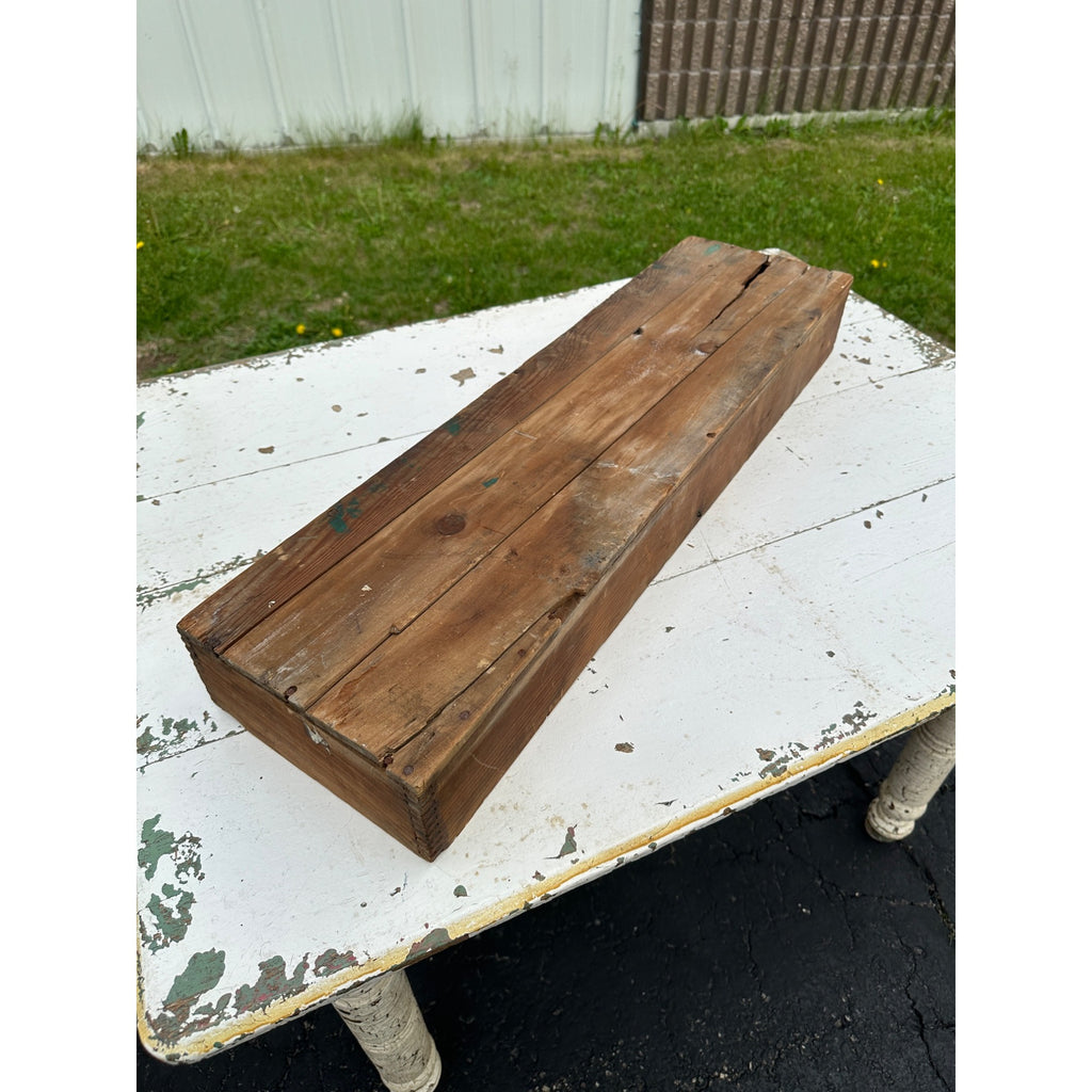 Antique Primitive Long Dovetailed Shipping Crate Box Primitive Staging Riser