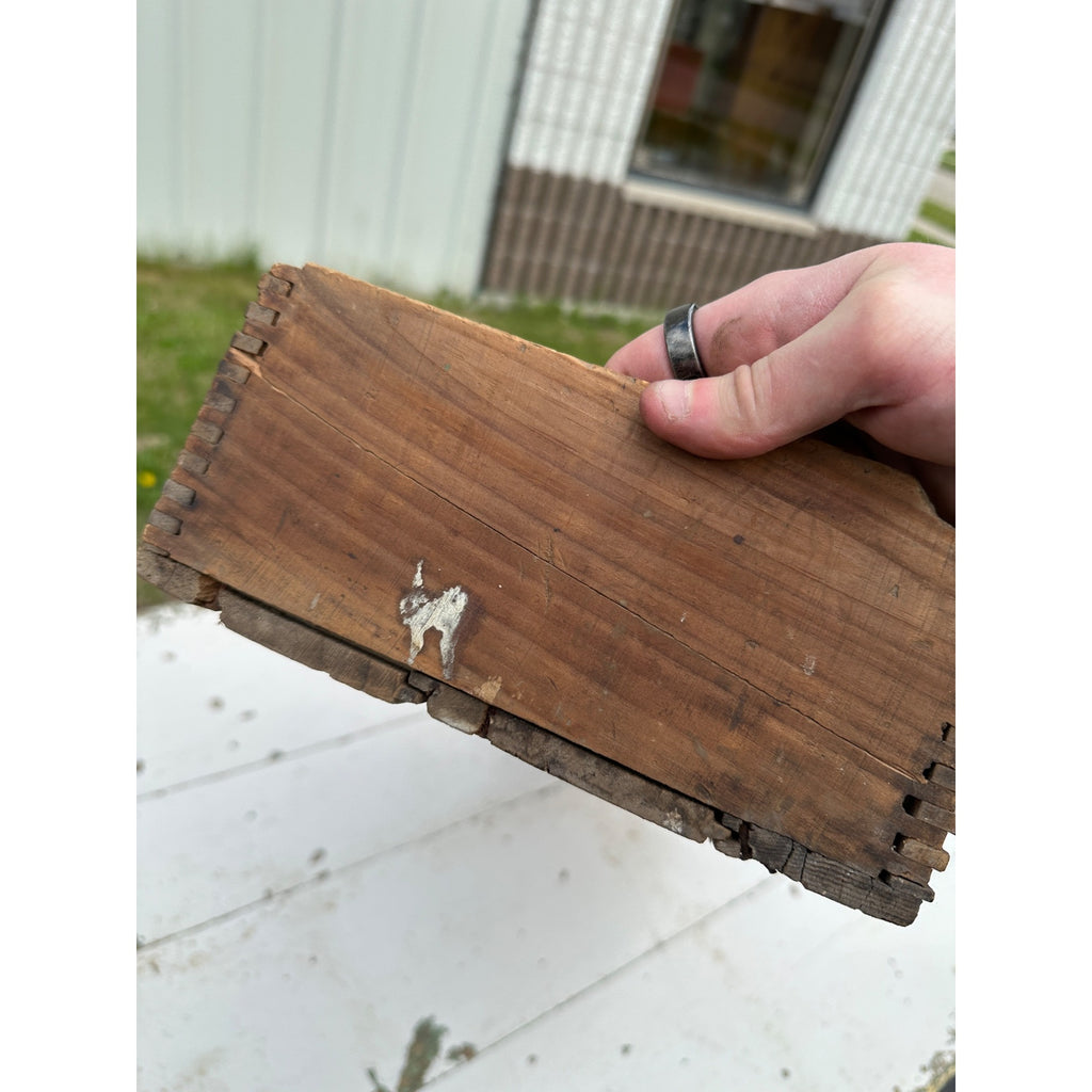 Antique Primitive Long Dovetailed Shipping Crate Box Primitive Staging Riser