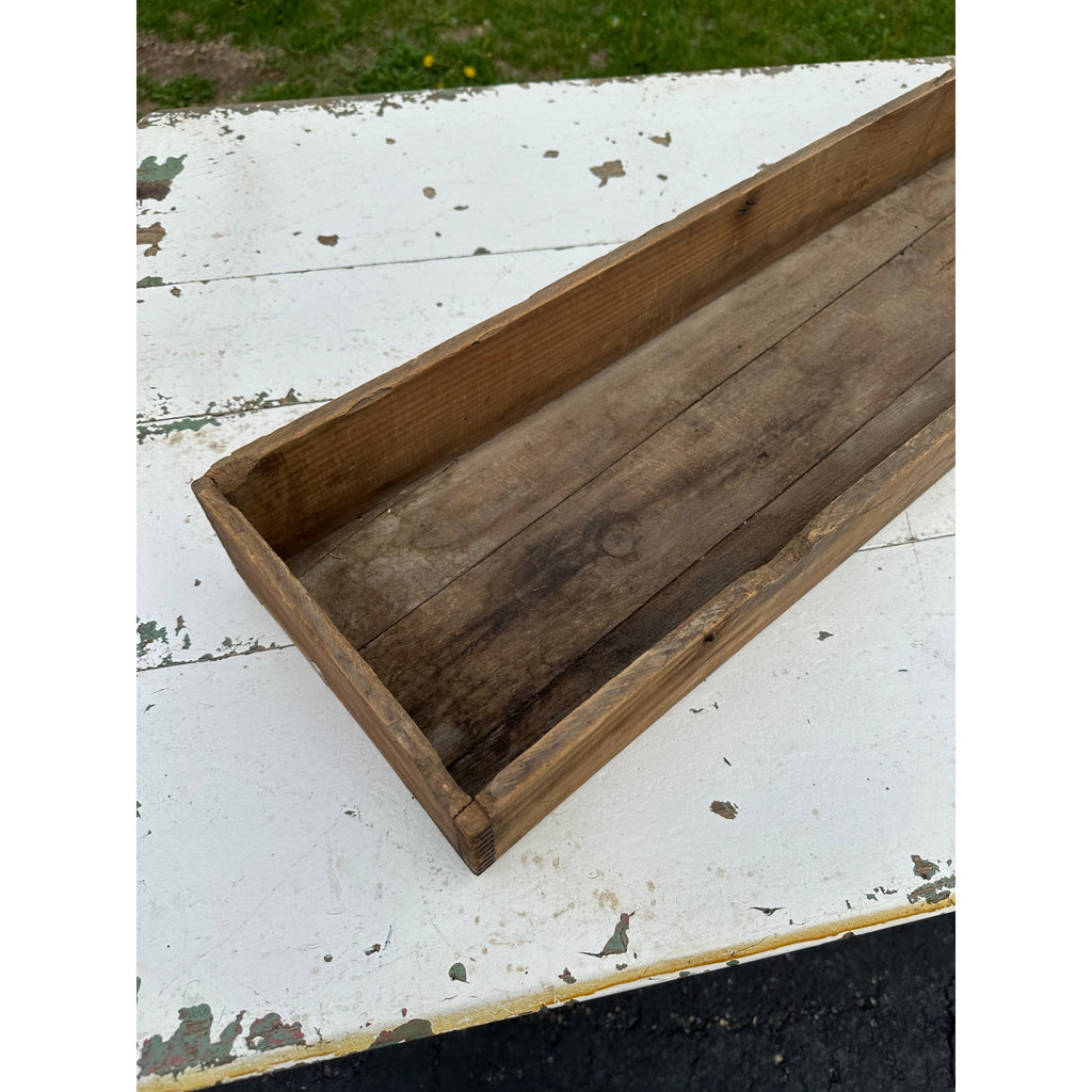 Antique Primitive Long Dovetailed Shipping Crate Box Primitive Staging Riser