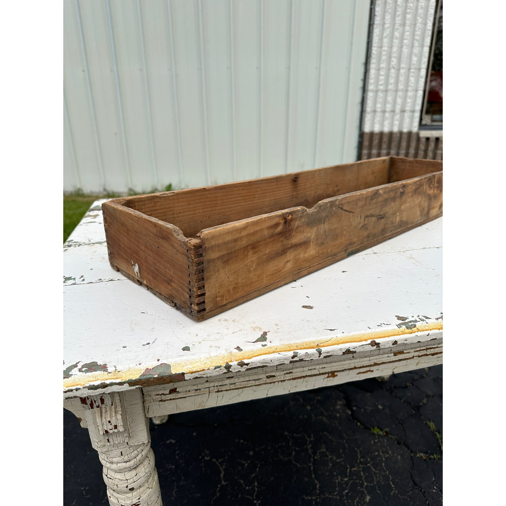 Antique Primitive Long Dovetailed Shipping Crate Box Primitive Staging Riser
