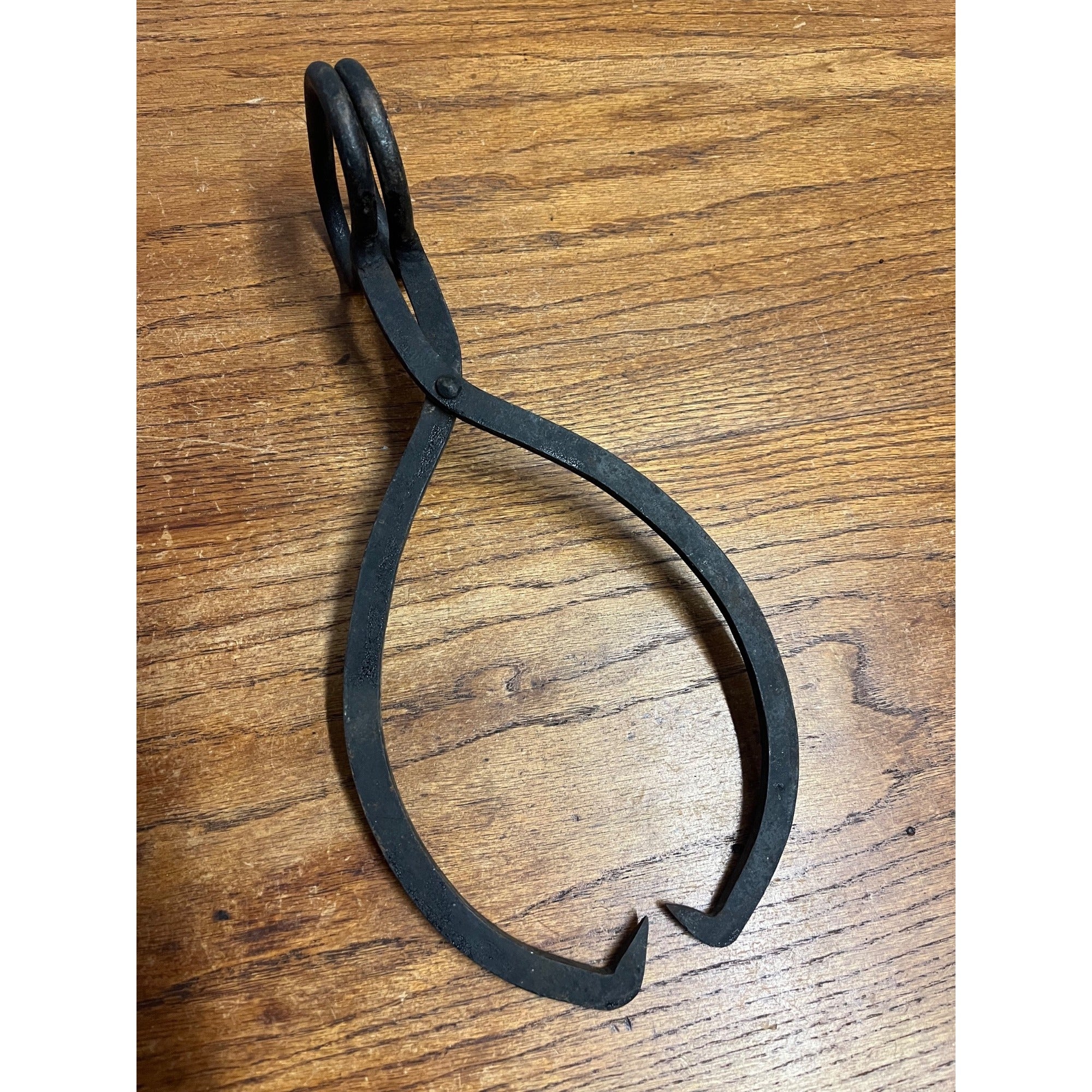 Antique Vintage Ice Block or Log Carrying Tongs Farm Tool 14" Steel Black