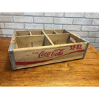 Vintage 1970s Coke Coca Cola Soda 12 Bottle 32oz Wooden Wood Crate Carrier