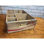 Vintage 1970s Coke Coca Cola Soda 12 Bottle 32oz Wooden Wood Crate Carrier