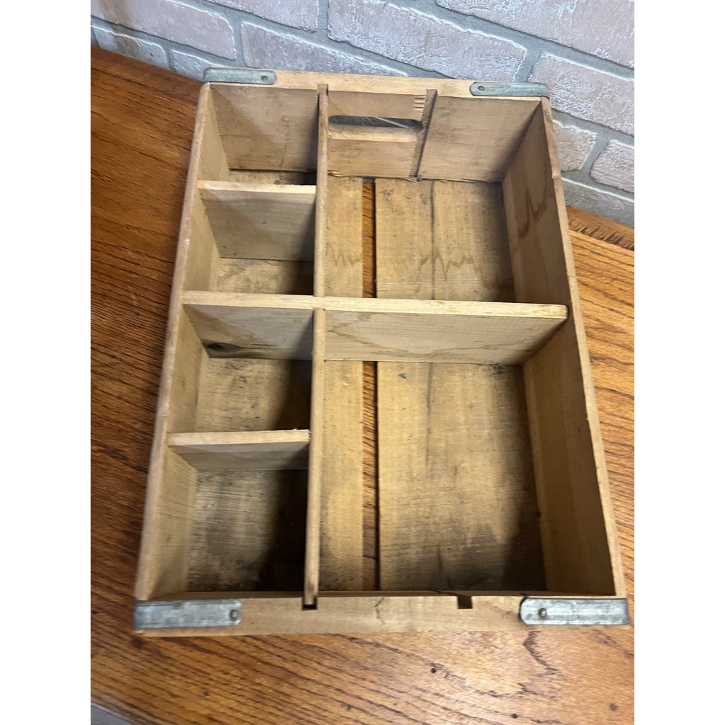 Vintage 1970s Coke Coca Cola Soda 12 Bottle 32oz Wooden Wood Crate Carrier
