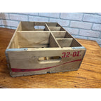 Vintage 1970s Coke Coca Cola Soda 12 Bottle 32oz Wooden Wood Crate Carrier