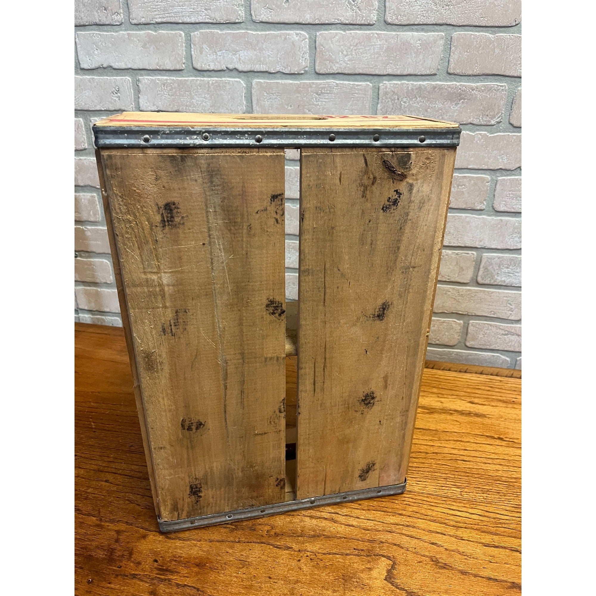 Vintage 1970s Coke Coca Cola Soda 12 Bottle 32oz Wooden Wood Crate Carrier