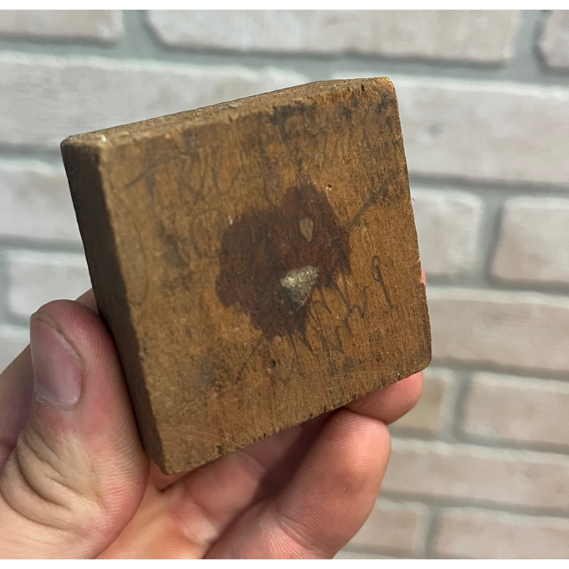 Vintage Letterpress Printing Block Old King Coal Advertising Copper