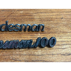Vintage Dodge Tradesman 100 Van Emblem Badges Script Lot (2) OEM Original Parts