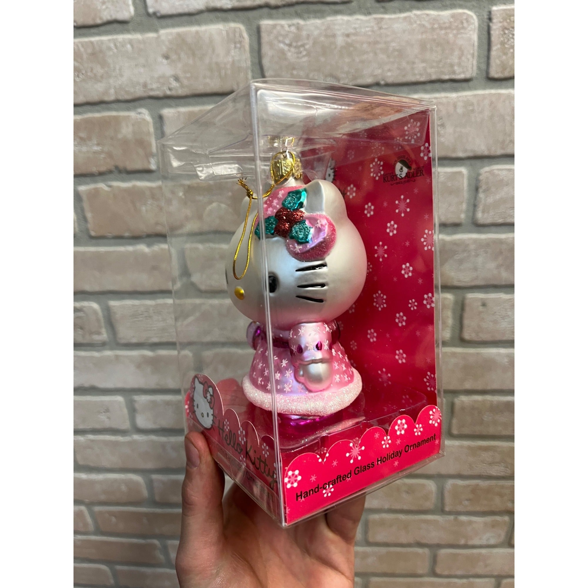 Kurt Adler Hello Kitty Hand Crafted Painted Christmas Ornament Figure HK0113