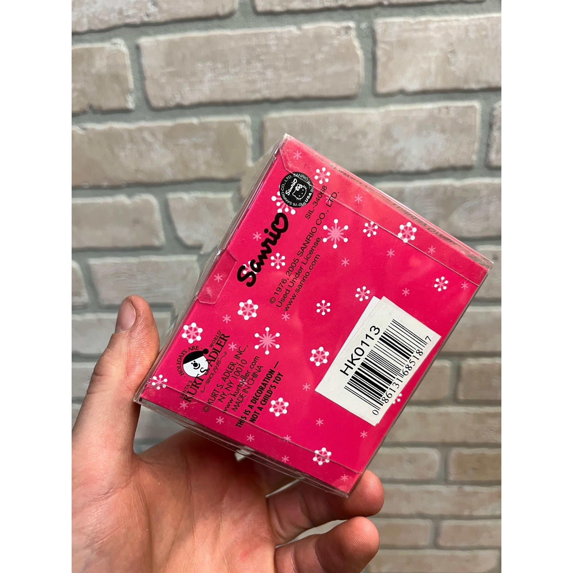 Kurt Adler Hello Kitty Hand Crafted Painted Christmas Ornament Figure HK0113