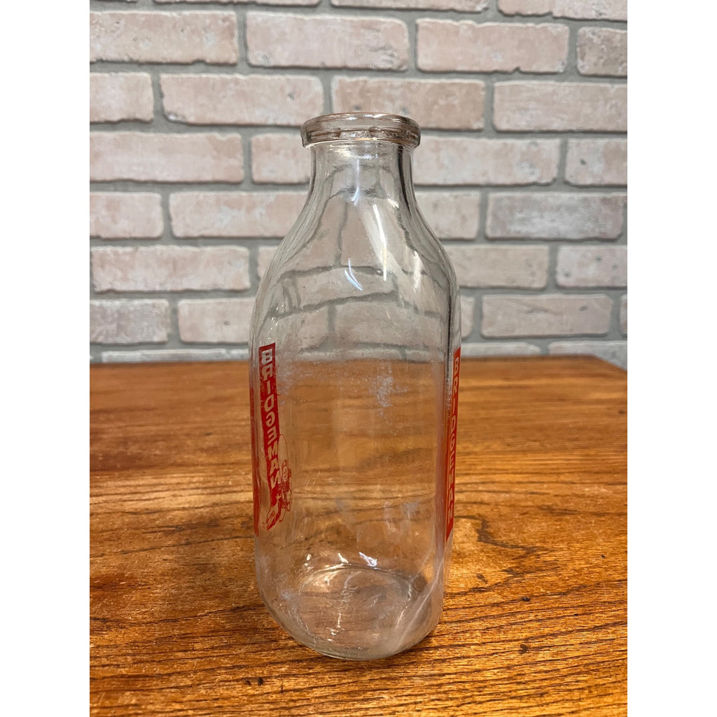 Vintage Bridgeman Dairy Milk Bottle Quart Pyro ACL Duluth MN Minn Minnesota