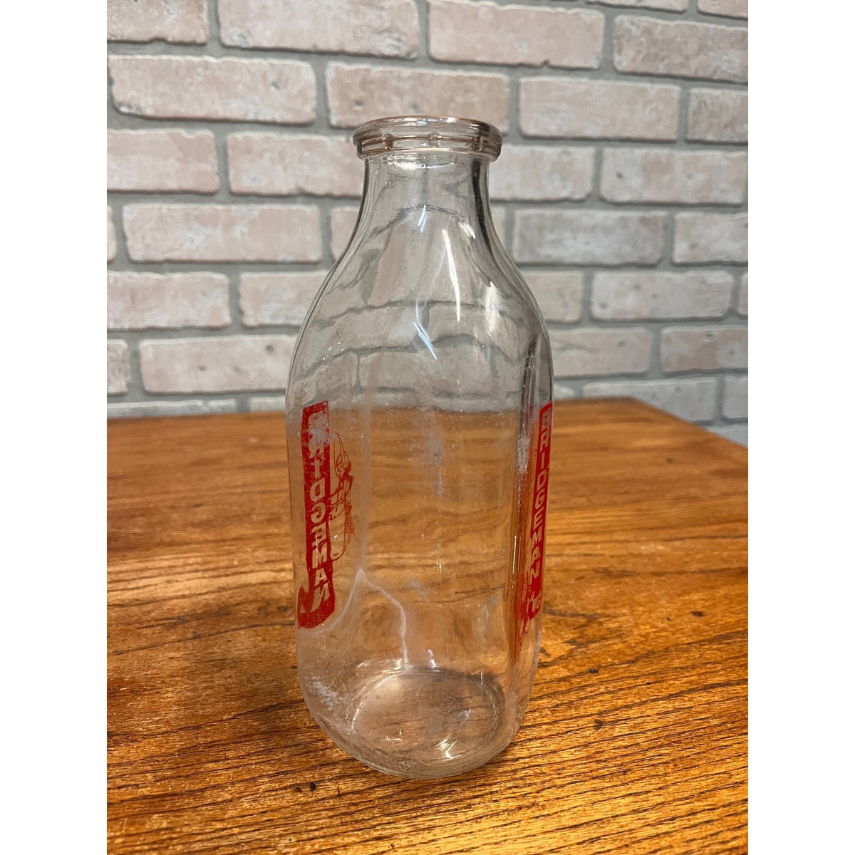Vintage Bridgeman Dairy Milk Bottle Quart Pyro ACL Duluth MN Minn Minnesota
