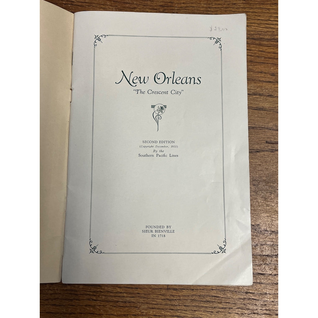 Vintage New Orleans Sunset Way Southern Pacific Lines Booklet Tour Guide 1931 Book