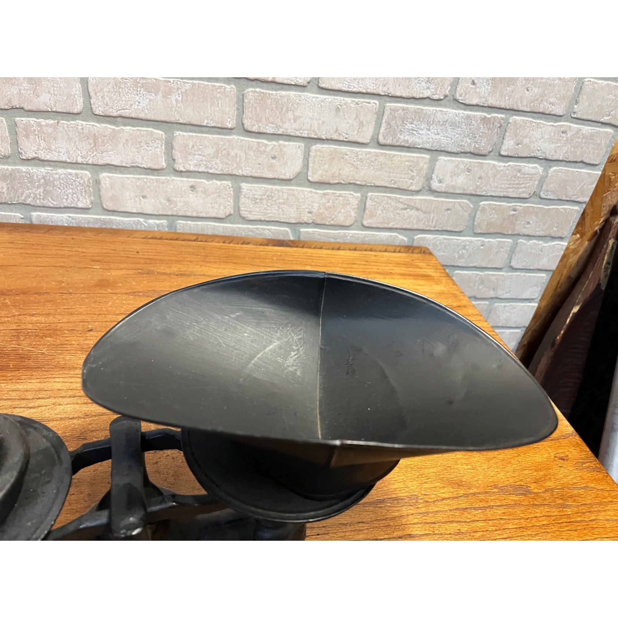 Antique Vintage Black Painted Weight Scale Science Farmhouse Decor