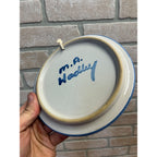 M A Hadley Trivet Wall Plaque Clipper Ship Signed Pottery 6.5"" Round Retired