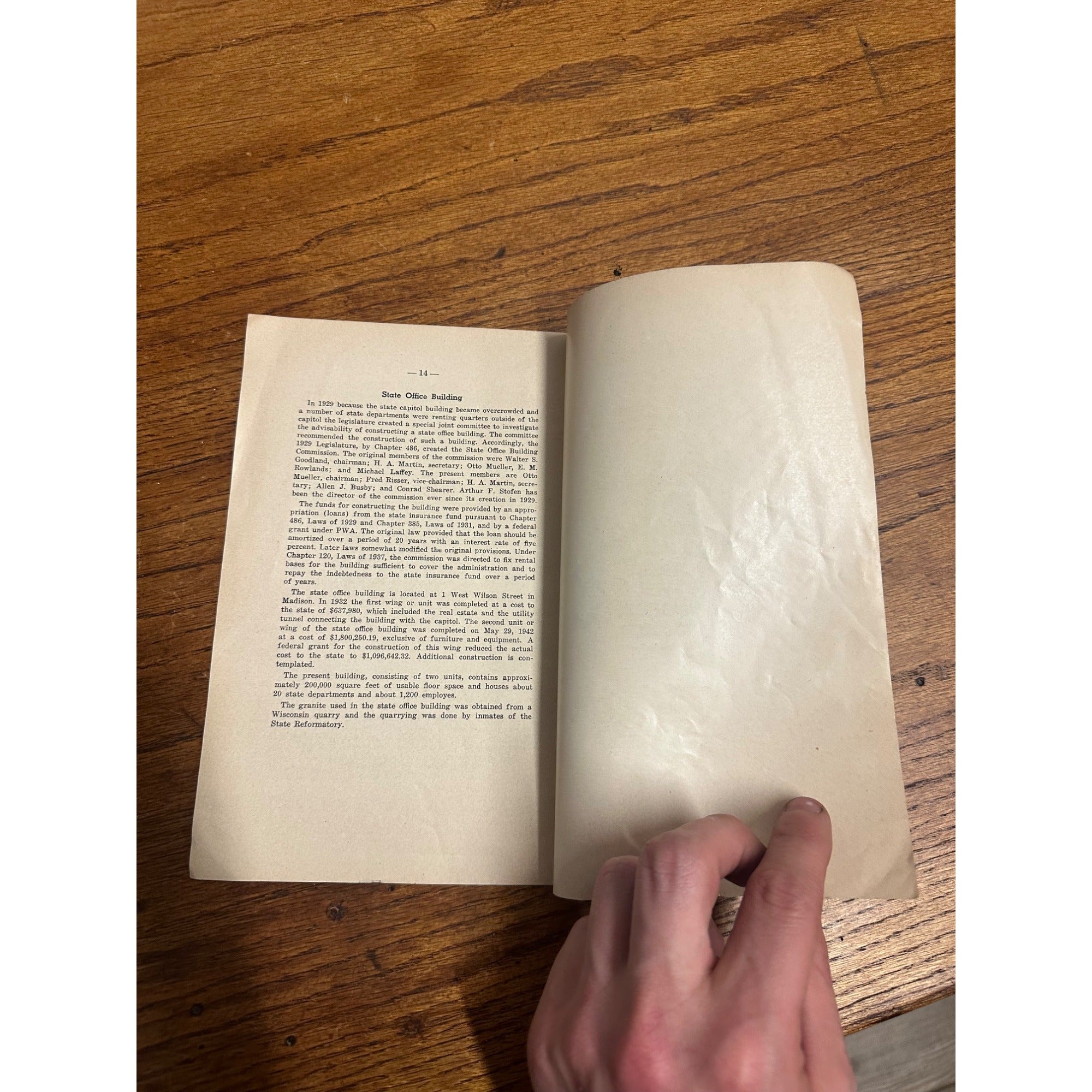 Vintage 1947 The Four Wisconsin Capitols History Bulletin Booklet John G.D. Mack