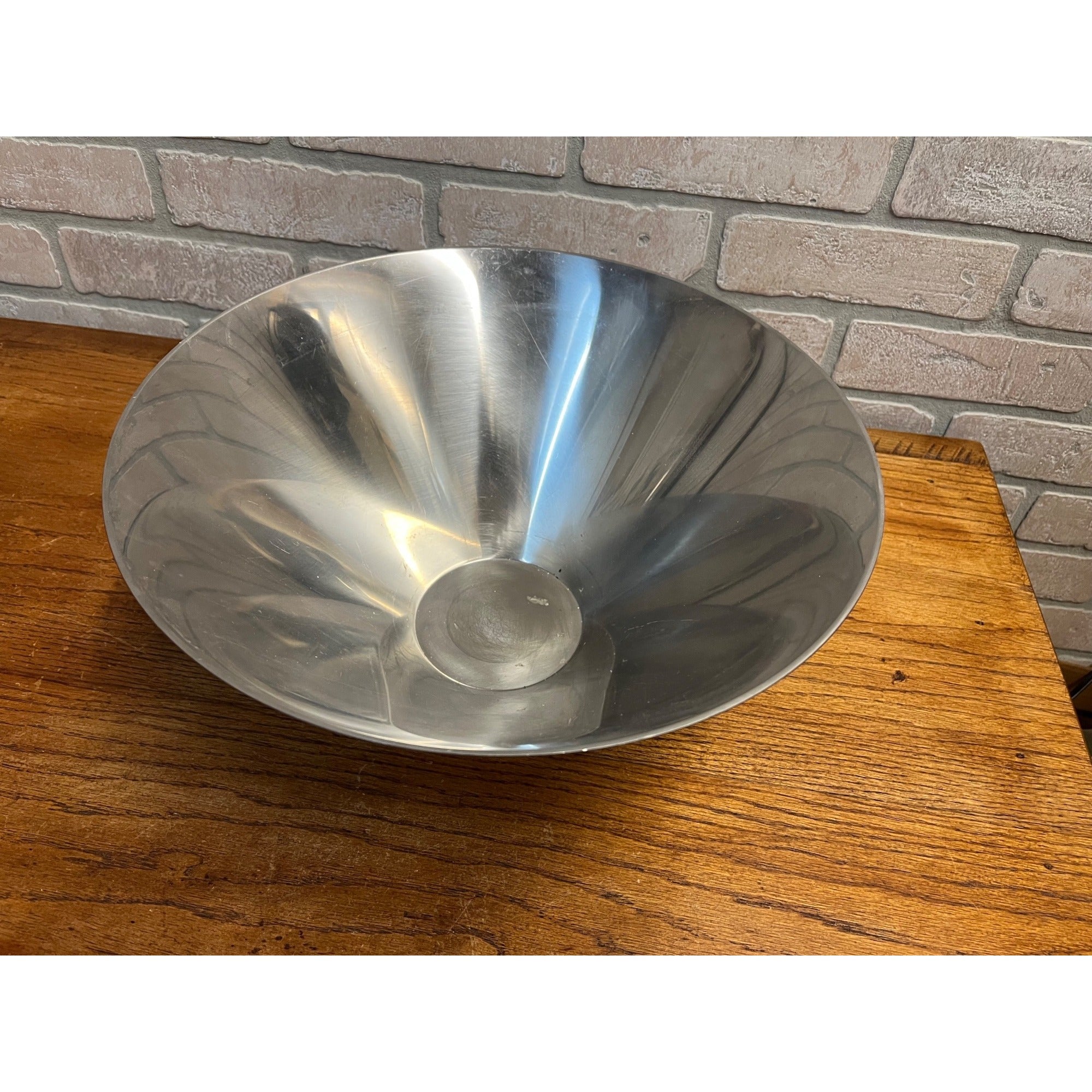 Vintage 1960s MCM Stainless Steel Large Salad Serving Bowl Gabis Sweden 13.75"