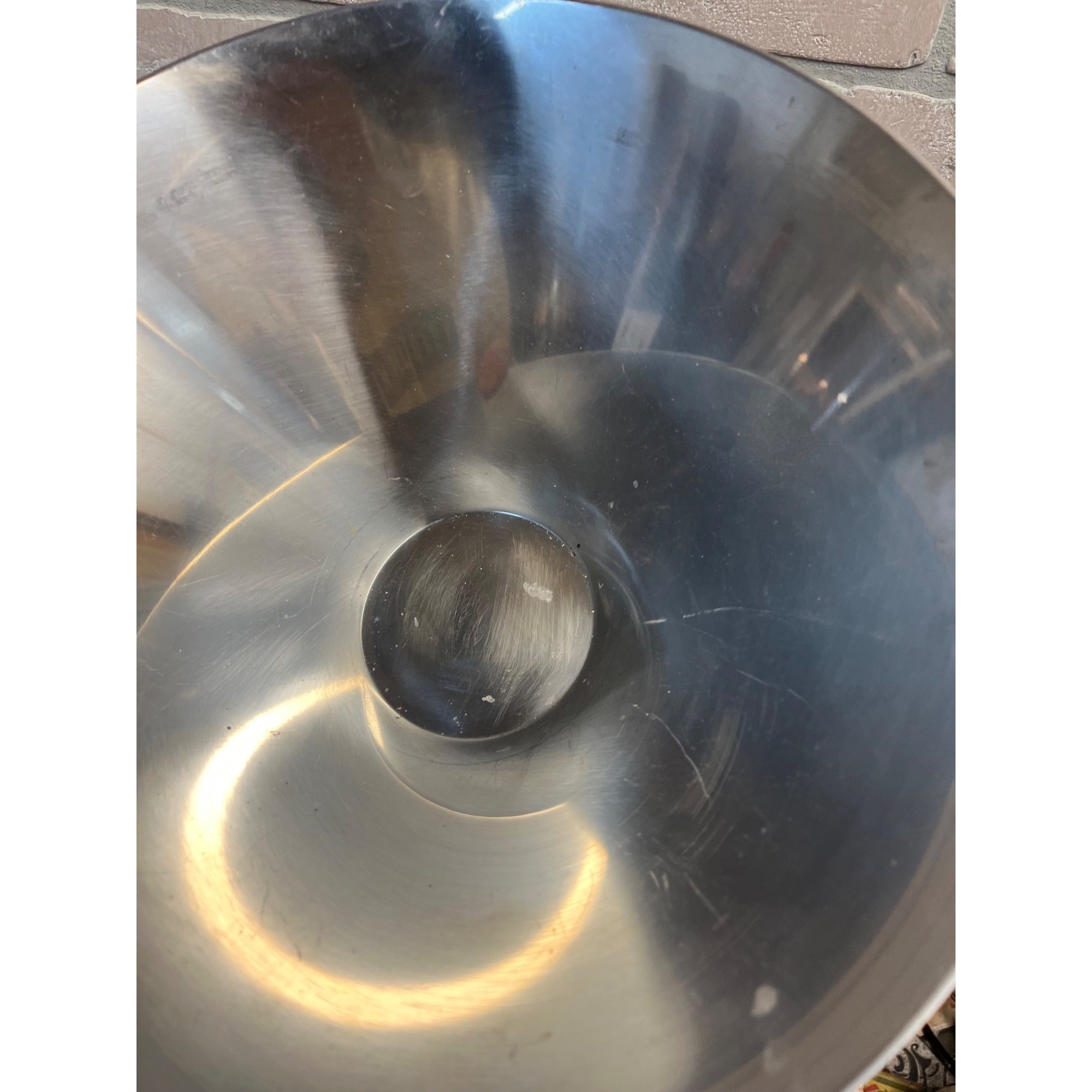 Vintage 1960s MCM Stainless Steel Large Salad Serving Bowl Gabis Sweden 13.75"