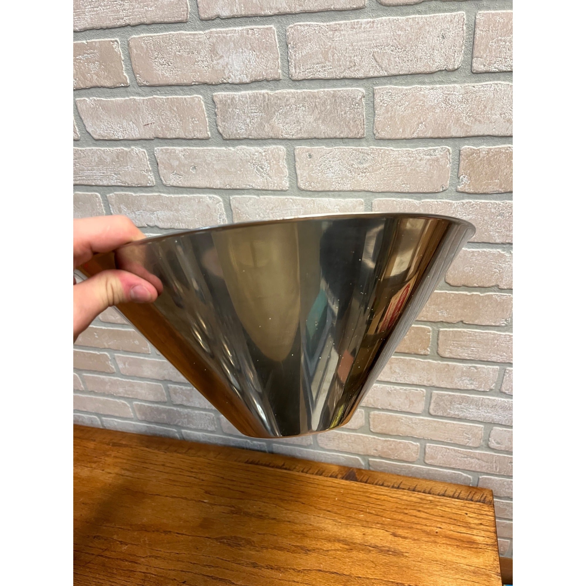 Vintage 1960s MCM Stainless Steel Large Salad Serving Bowl Gabis Sweden 13.75"