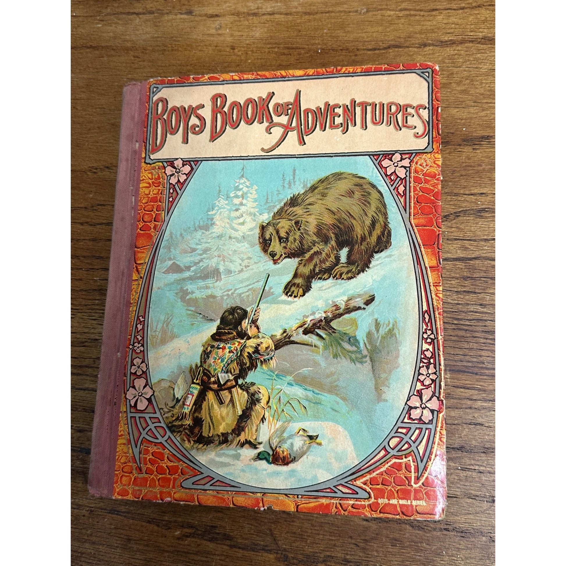 Antique 1880s Boys Book of Adventures Illustrated M.A. Donohue Hardcover