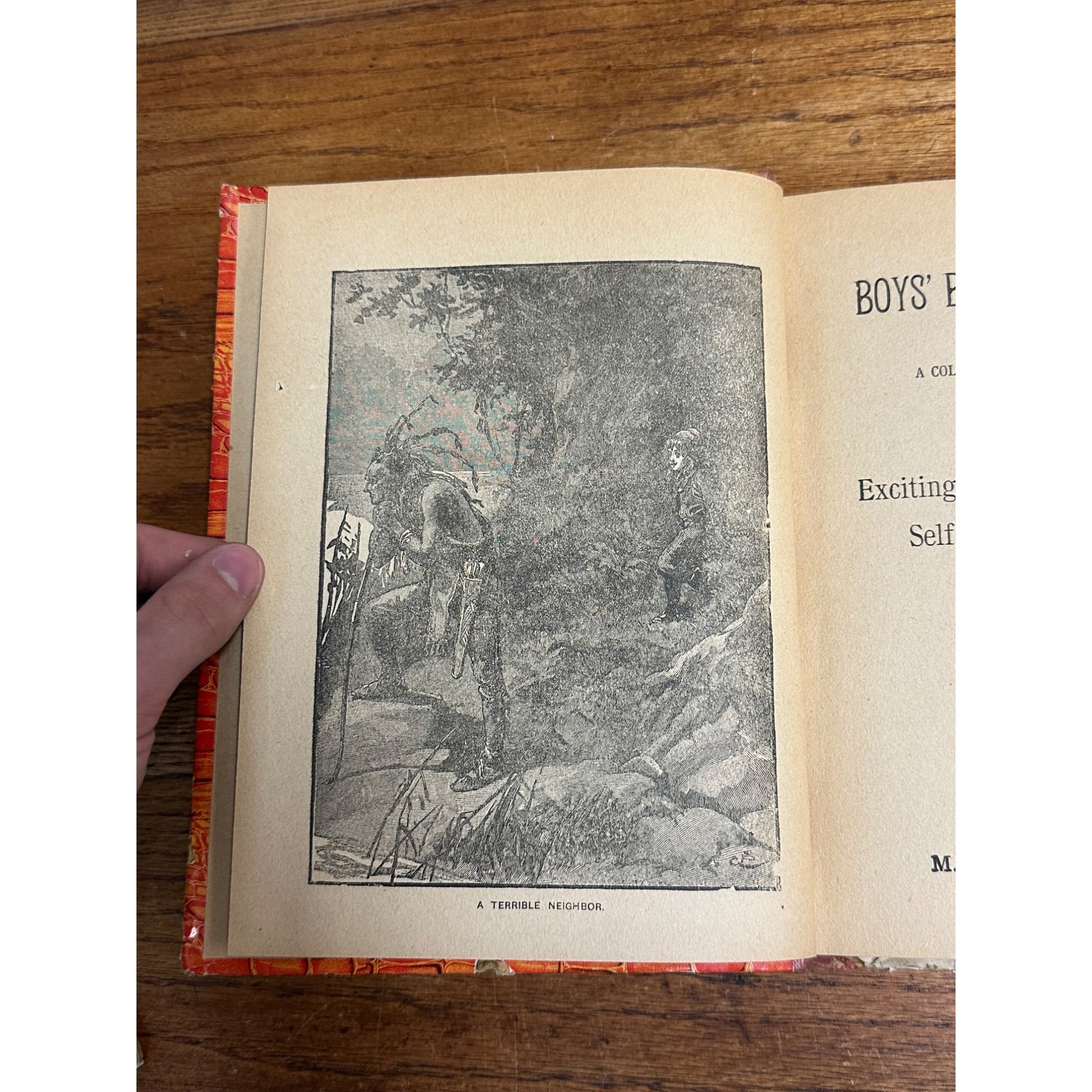 Antique 1880s Boys Book of Adventures Illustrated M.A. Donohue Hardcover