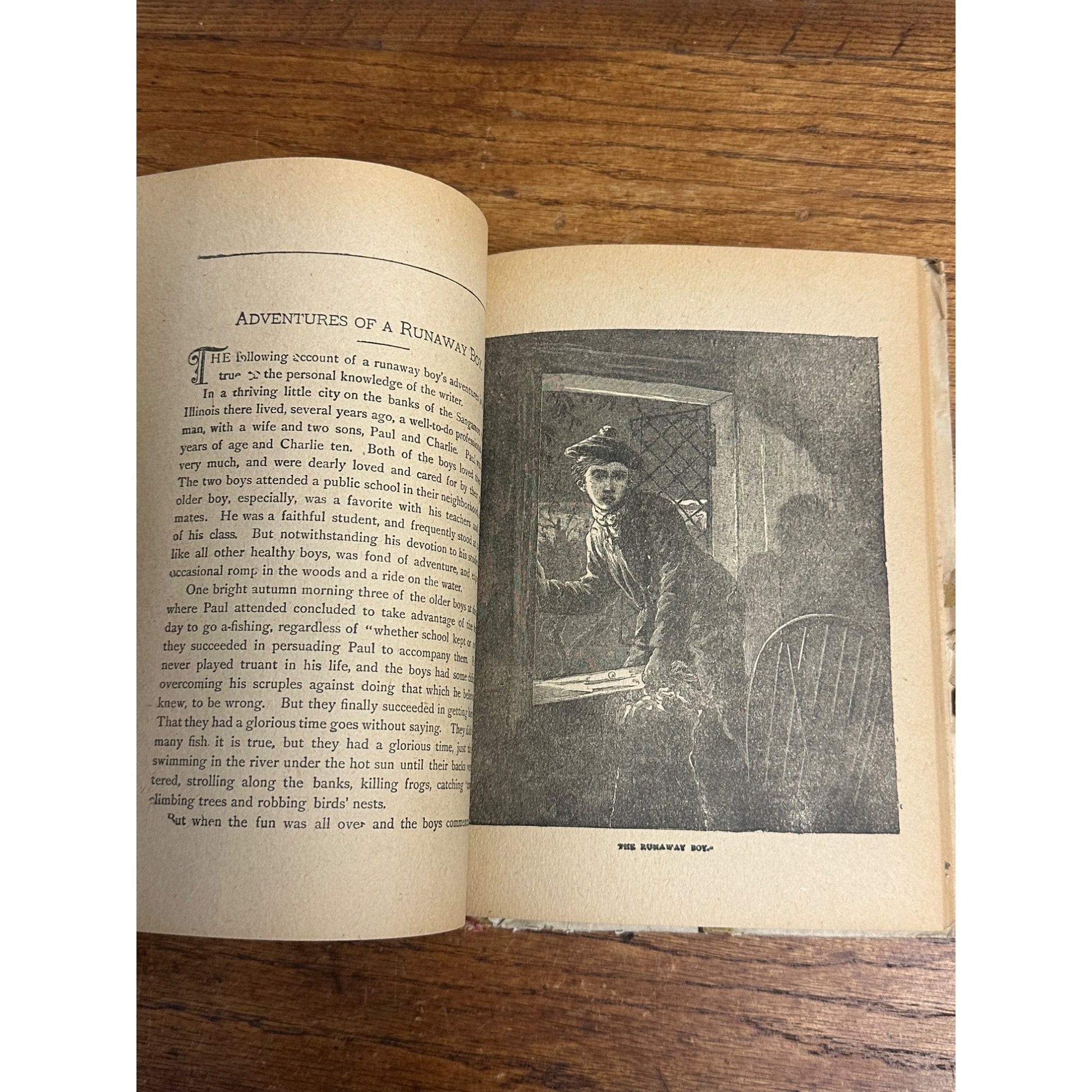 Antique 1880s Boys Book of Adventures Illustrated M.A. Donohue Hardcover
