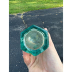 Vintage Sanitary Soda Water West Allis Wisconsin Octagon Bottle Aqua Blue Paneled