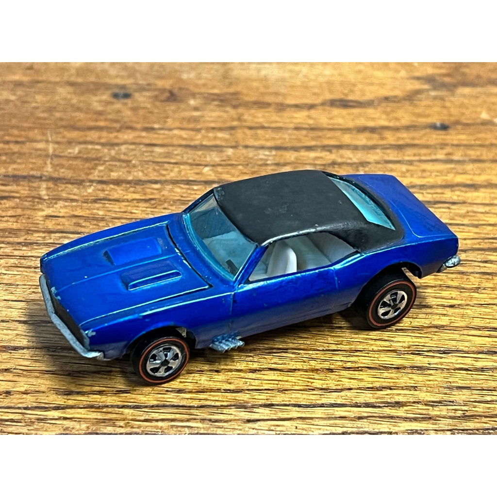 Hot Wheels Redline 1967 Custom Camaro Blue w/ Black Roof HK - Excellent