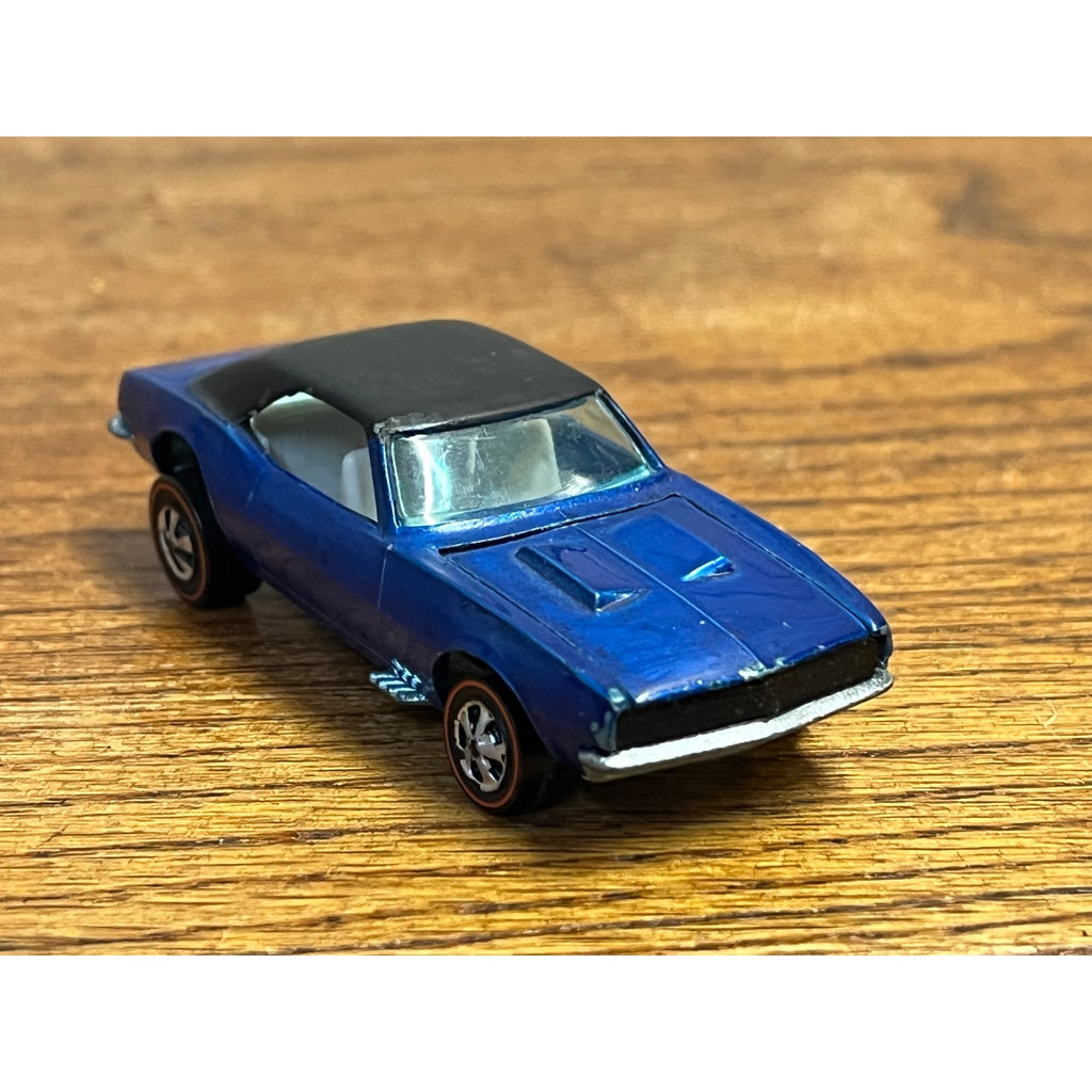 Hot Wheels Redline 1967 Custom Camaro Blue w/ Black Roof HK - Excellent