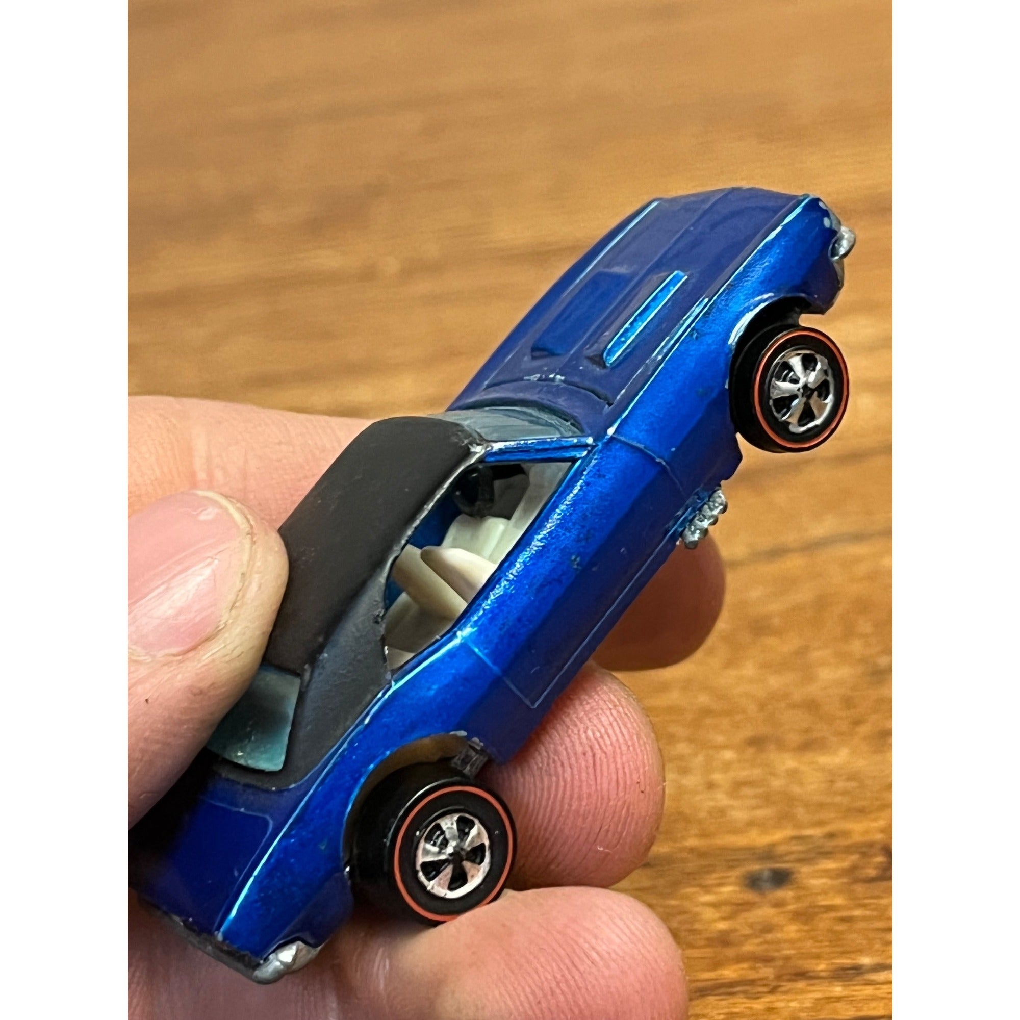 Hot Wheels Redline 1967 Custom Camaro Blue w/ Black Roof HK - Excellent